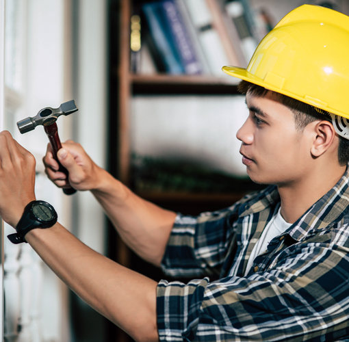 Custom luxury home construction in suburban neighborhood